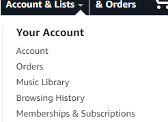 amazon accounts and lists