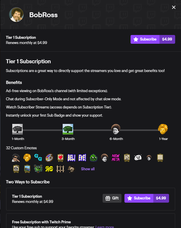 Twitch tier 3 sub