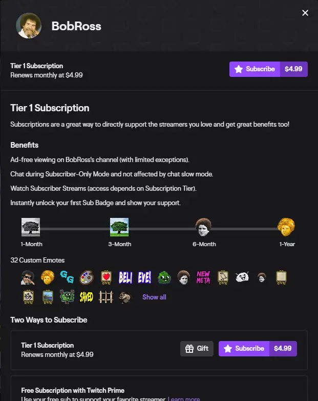 bob ross subscribe channel