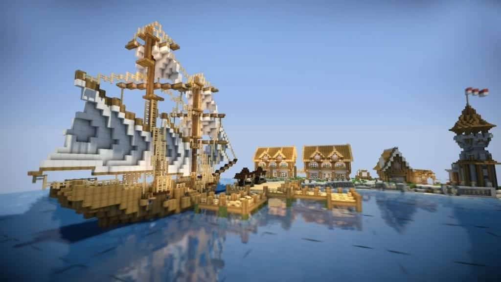 minecraft sea village