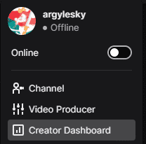 twitch creator dashboard