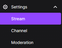 twitch settings stream