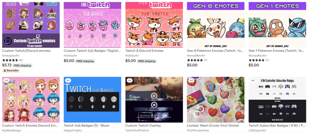 Natural Elements Stream Badges, Cheer Bit Badges, Ready To Use for Twitch,  Discord