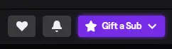 gift a sub on Twitch button