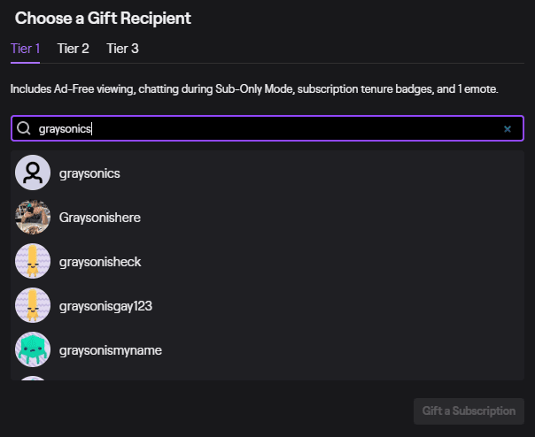 twitch gift a sub