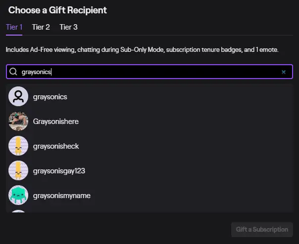 twitch gift a sub