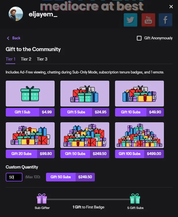 random twitch gift subs
