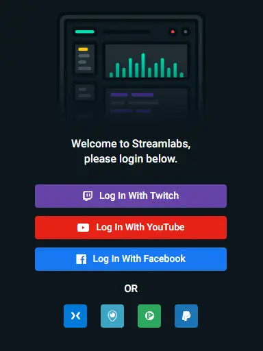 log in to streamlabs dashboard
