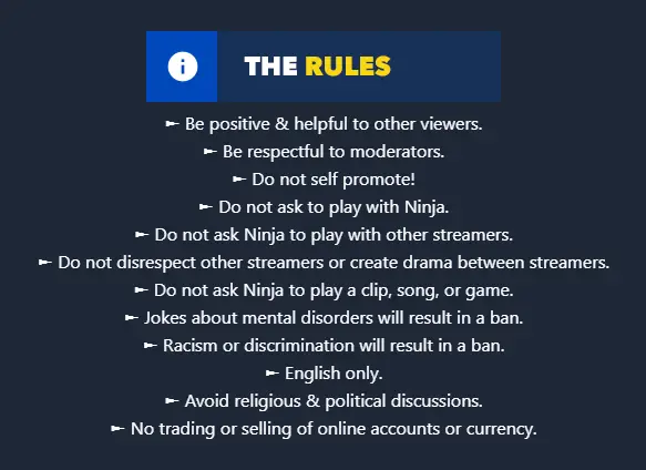 Ninja Rules