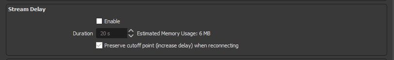 OBS Stream Delay