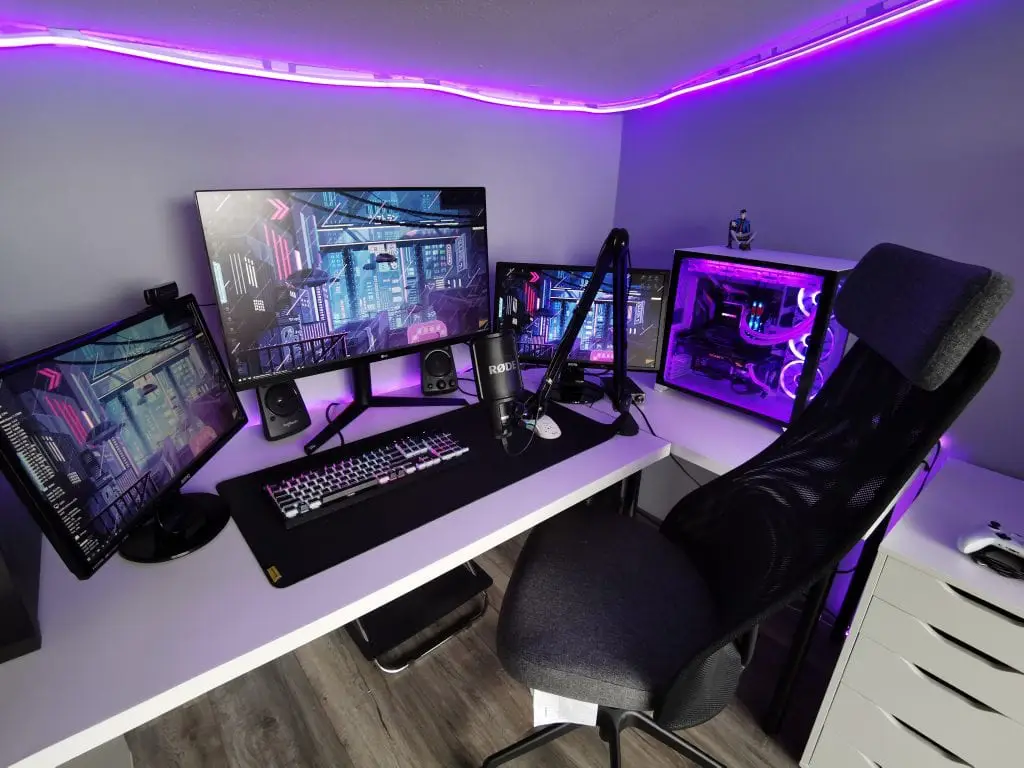 purple set up