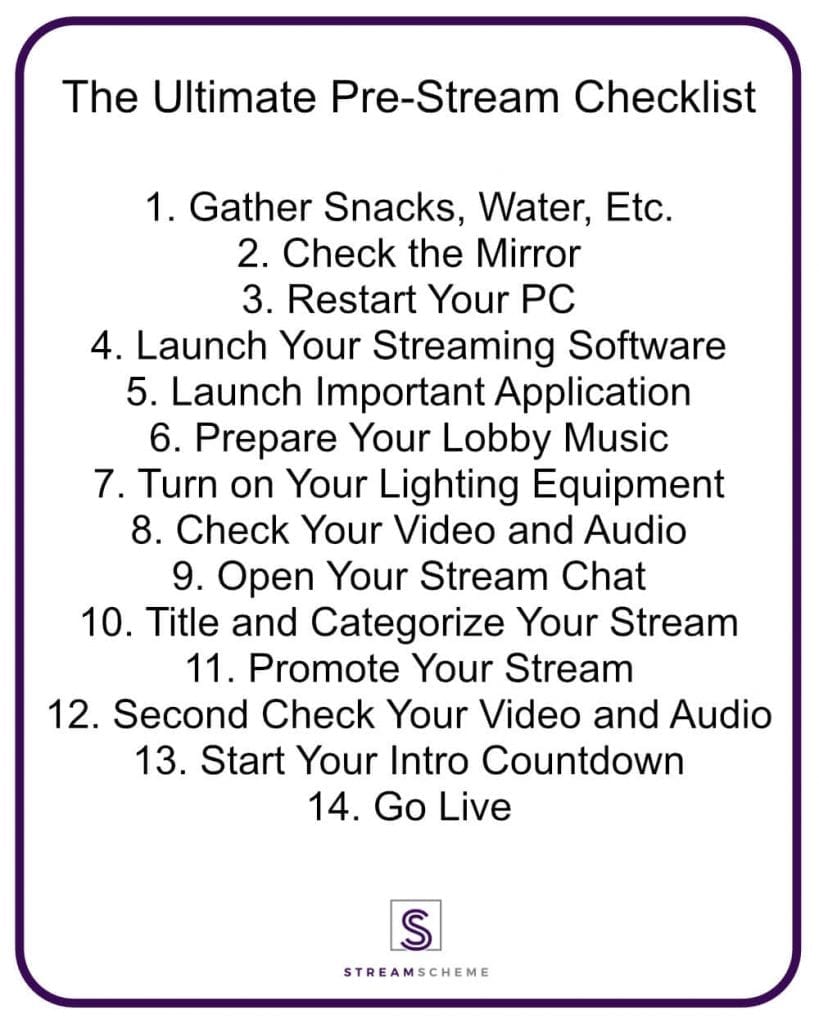 Stream Checklist - 5 Things to Do Before Going Live - Lightstream