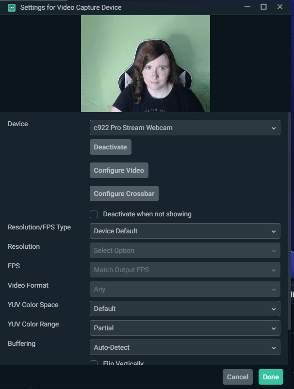 best settings for streamlabs