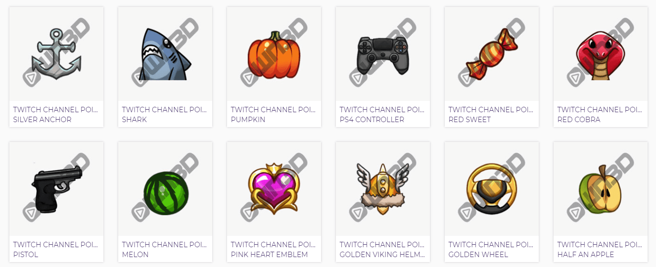 Twitch Channel Points Ideas Icons Examples