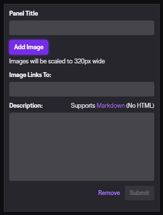 twitch panels edit