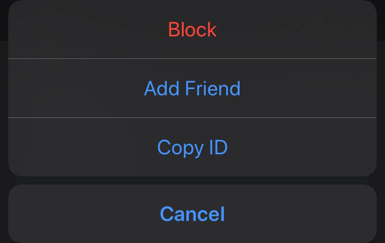 Block friend on Discord mobile