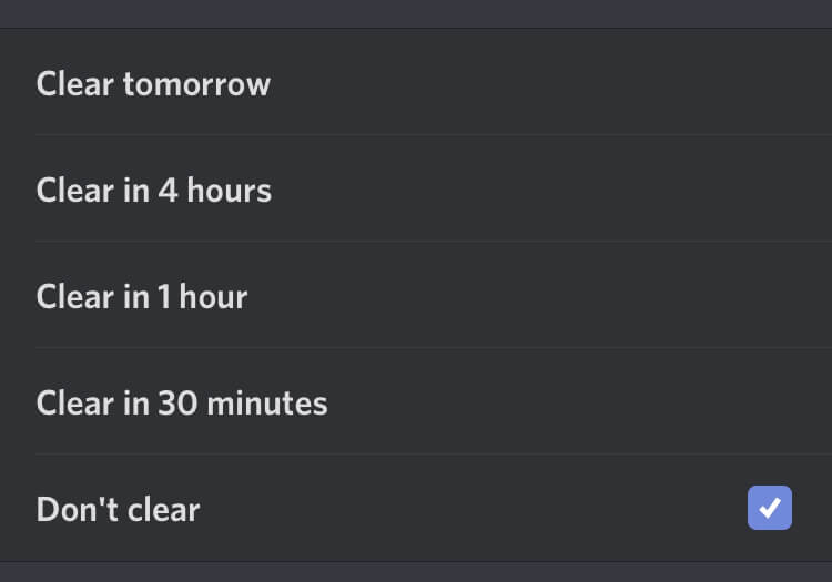 Discord mobile status time