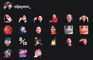 Examples of Twitch sub emotes