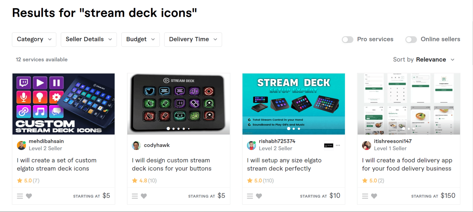stream deck icons fiverr