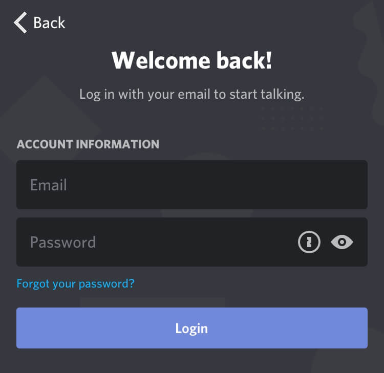 welcome back discord mobile