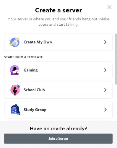 join a discord server