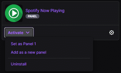 Twitch Extensions on X: [Panel] Spotify:Now Playing : shows information  about presently playing track from spotify api. #Twich #TwichExtensions # Spotify Install:   / X