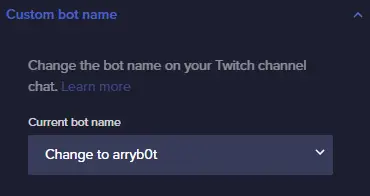 custom bot name