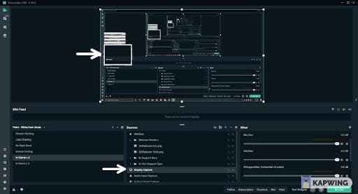 streamlabs obs display capture not working