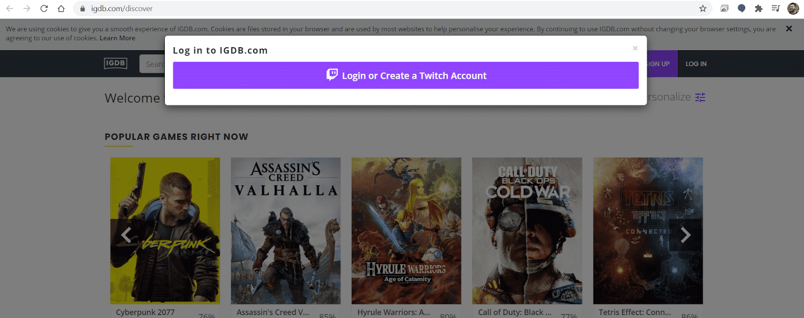 login to twitch