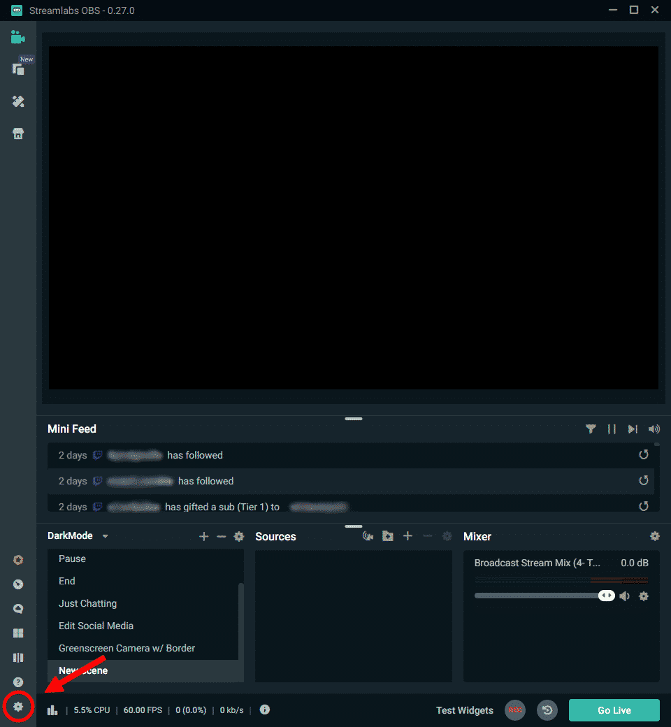 streamlabs obs settings