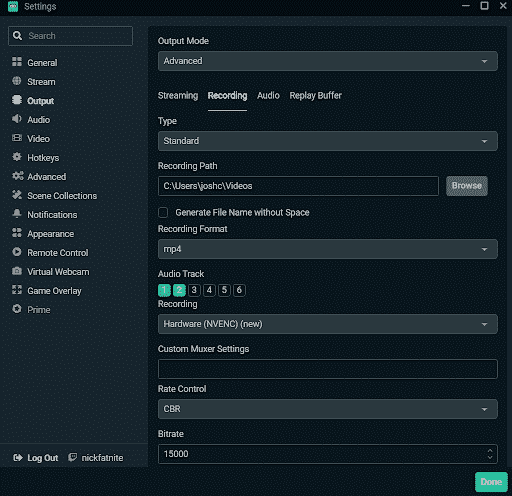 streamlabs output