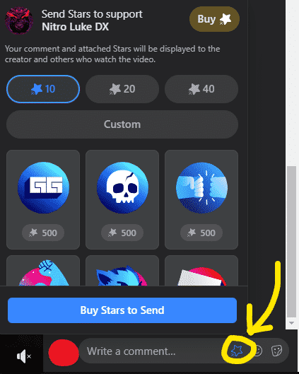 facebook gaming how to donate stare