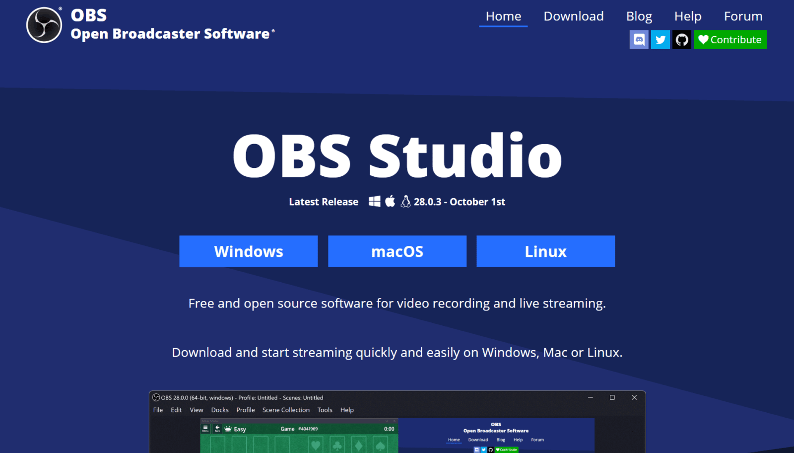 obs studio page