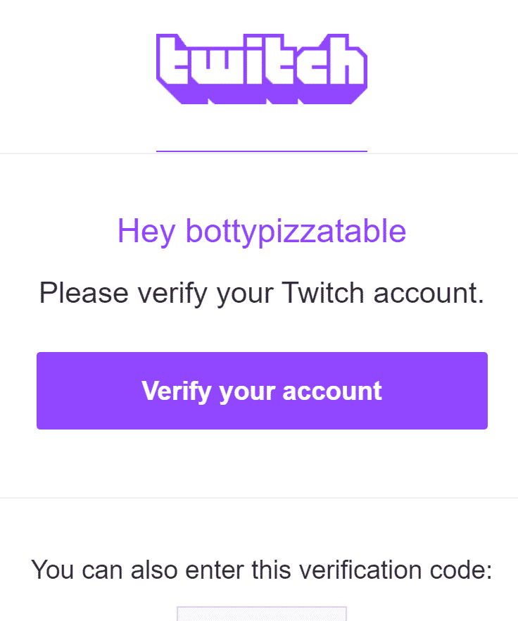verify twitch account