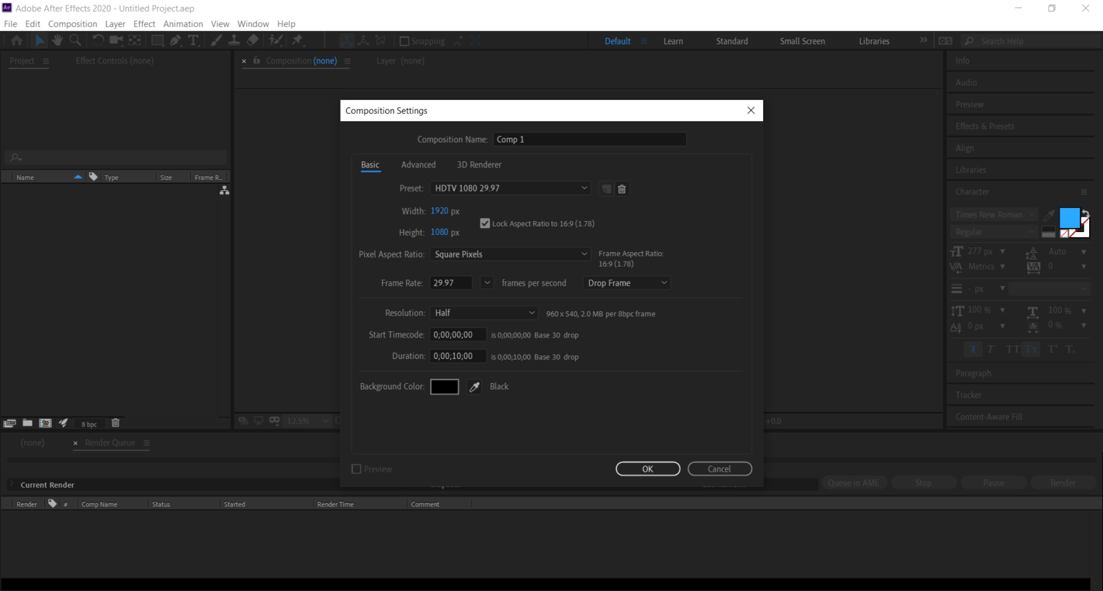 animated overlay composition settings 1920x1080