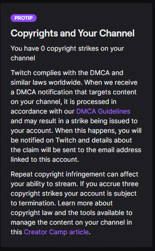 twitch copyrights and your channel
