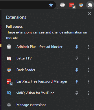 twitch manage extensions