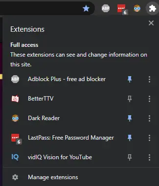 twitch manage extensions