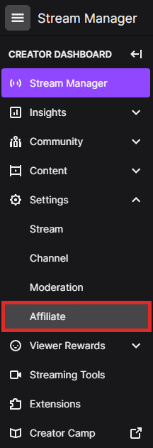 twitch stream manager affiliate