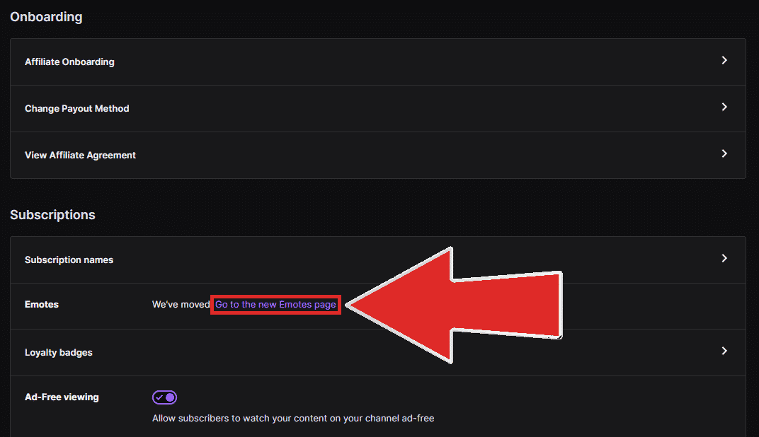 twitch subscriptions new emotes page