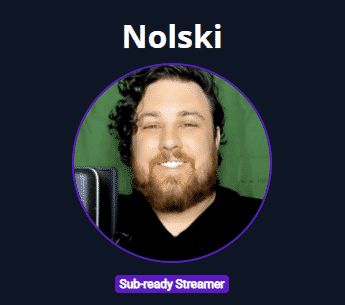 Glimesh Nolski Sub-ready Streamer
