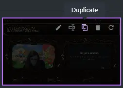 gamecaster duplicate button