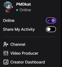 twitch PMDkat online creator Dashboard