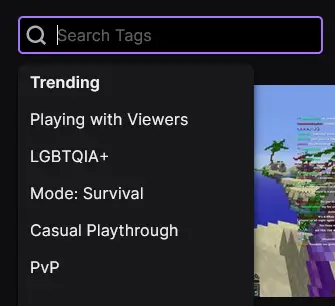 twitch search tags