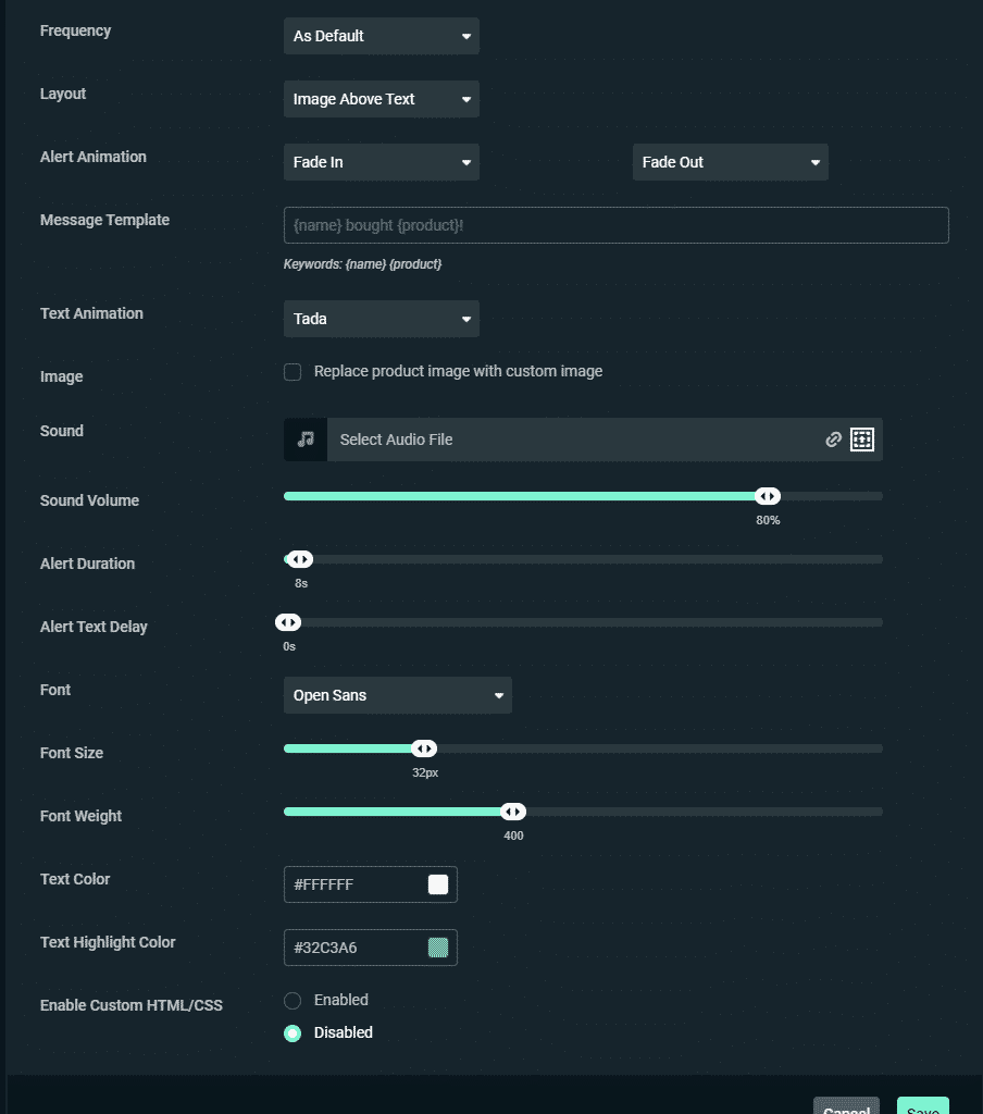 streamlabs Variation settings 2