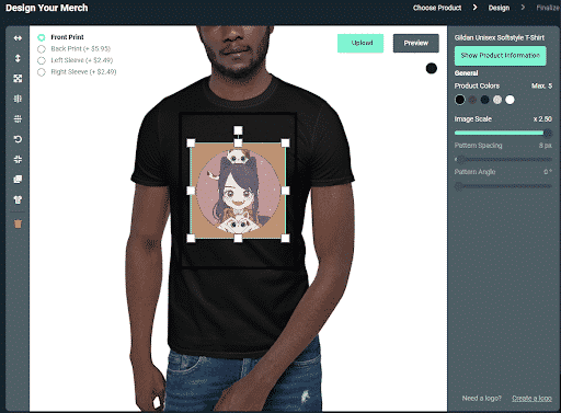 streamlabs design your merch