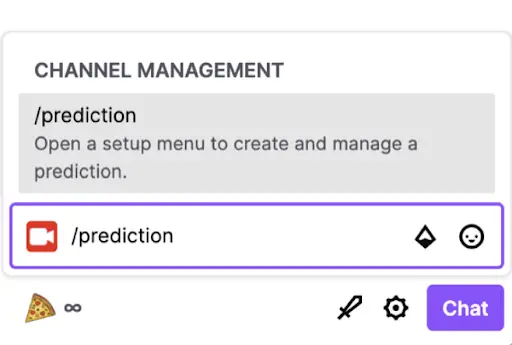 twitch channel management prediction
