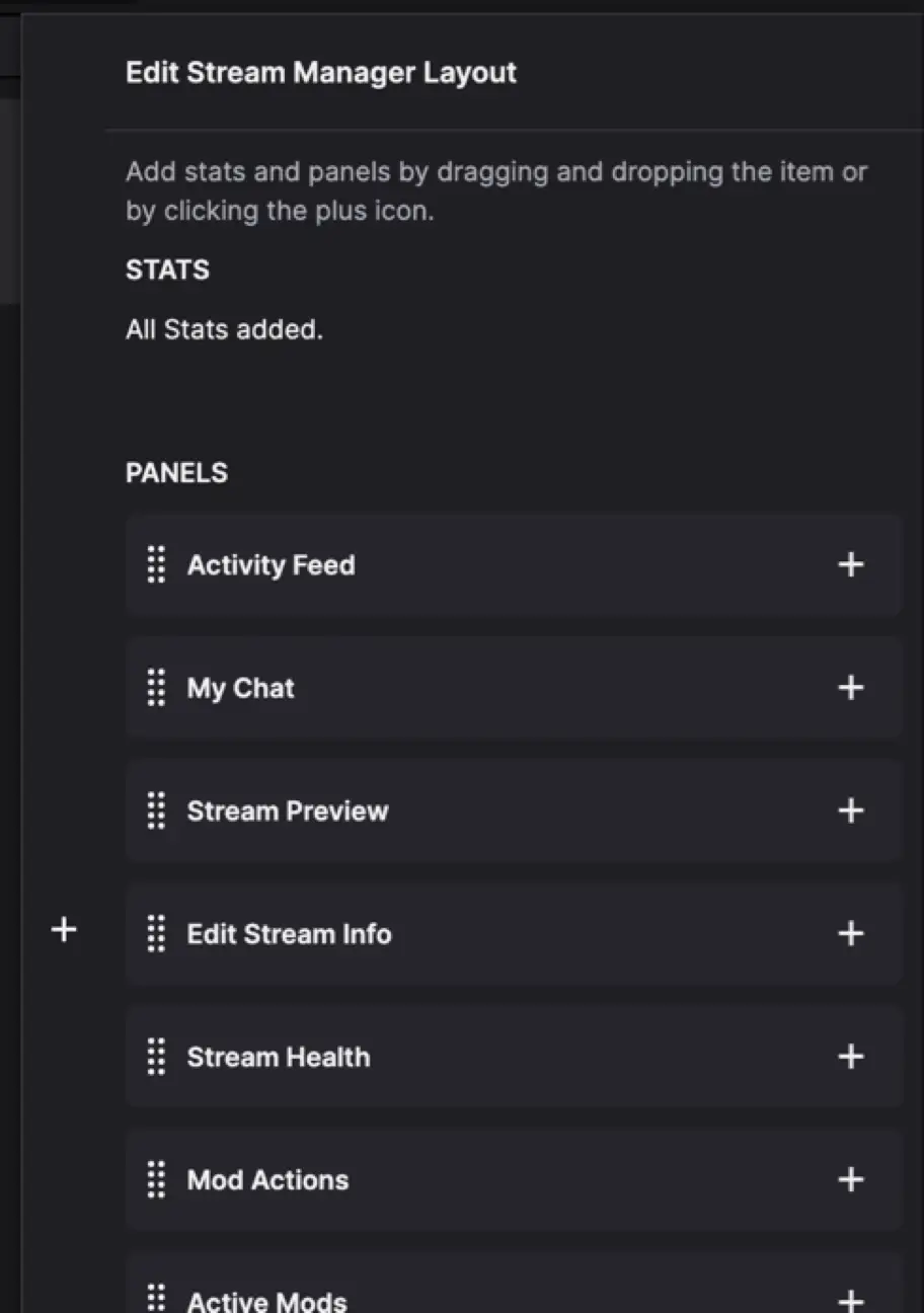 twitch edit stream manager layout