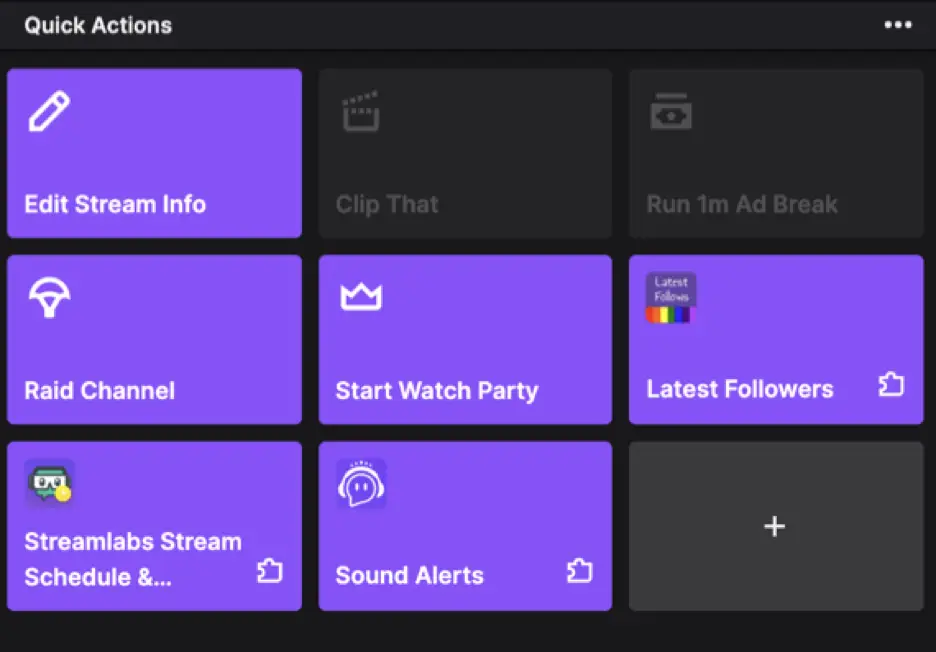 twitch quick actions
