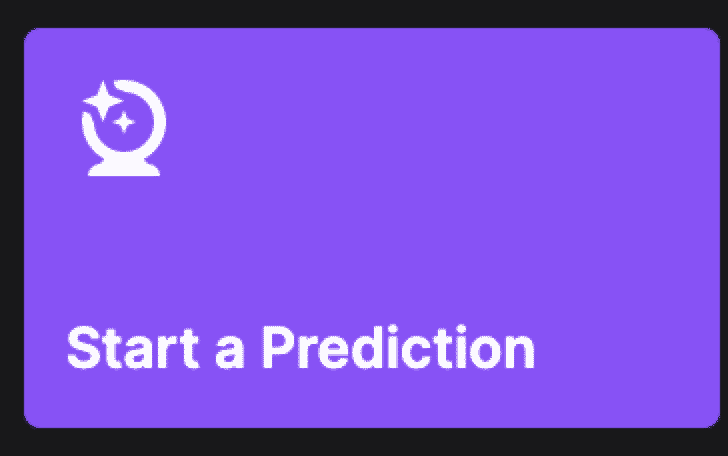 twitch start a prediction quick action